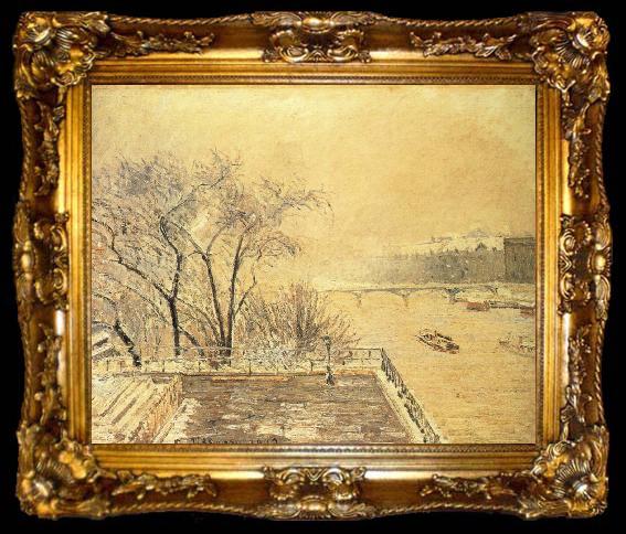 framed  Camille Pissarro Morning snow, ta009-2